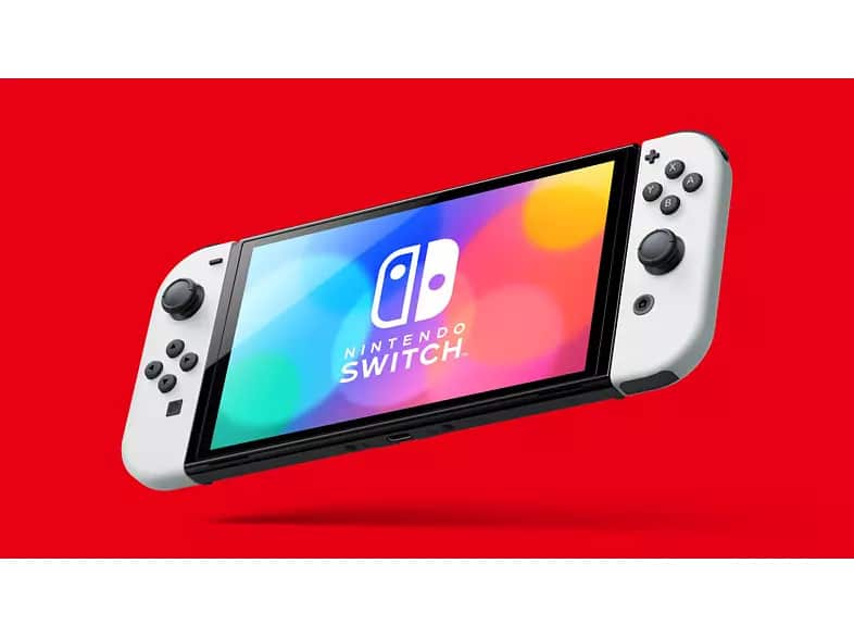 Bild einer Nintendo Switch mit OLED Bildschirm