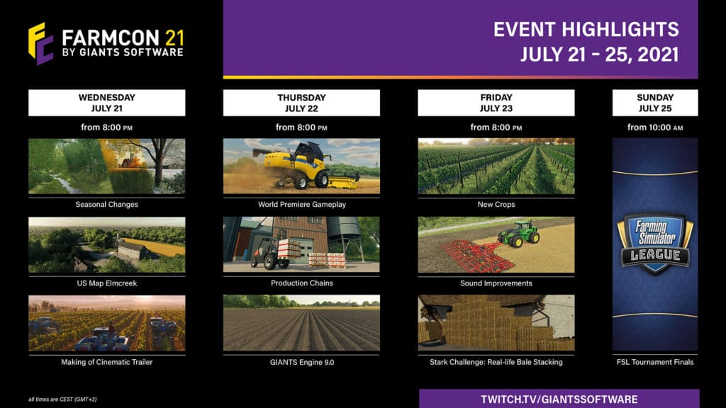 Farming Simulator 22 Zeitplan